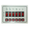 Панель выключателей с предохранителями, 6 клавиш, серебристая